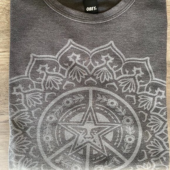 Obey Other - Obey Long Sleeve Thermal Gray Size.M